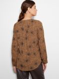 Monsoon Nala Print Blouse, Tan/Black