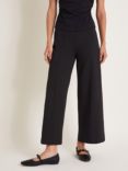 Monsoon Paula Ponte Bootcut Trousers, Black