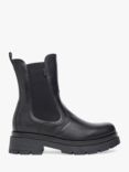 NeroGiardini Leather Pull On Chelsea Boots, Black