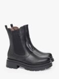 NeroGiardini Leather Pull On Chelsea Boots, Black