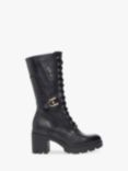 NeroGiardini Leather Tall Biker Boots, Black