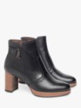 NeroGiardini Leather Block Heel Ankle Boots