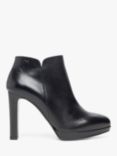 NeroGiardini Leather Dress Heeled Ankle Boots, Black