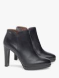 NeroGiardini Leather Dress Heeled Ankle Boots, Black