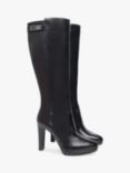 NeroGiardini Dress Tall High Heel Leather Boots, Black