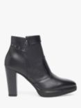 NeroGiardini Leather Heeled Ankle Boots, Black