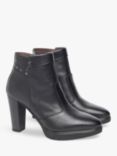 NeroGiardini Leather Heeled Ankle Boots, Black