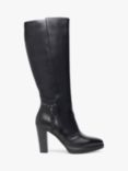 NeroGiardini Leather Heeled Tall Boots, Black