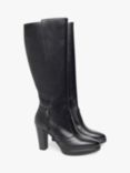 NeroGiardini Leather Heeled Tall Boots, Black