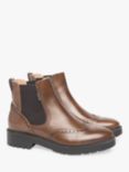 NeroGiardini Leather Short Chelsea Boots, Tan