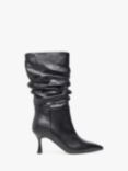 NeroGiardini Leather Slouchy Pointed Boots, Black