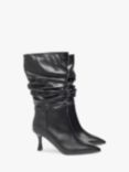 NeroGiardini Leather Slouchy Pointed Boots, Black