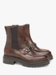 NeroGiardini Leather Snaffle Chelsea Boots, Brown