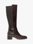 NeroGiardini Leather Stretch Tall Boots, Chocolate