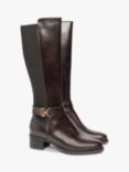 NeroGiardini Leather Stretch Tall Boots, Chocolate