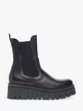 NeroGiardini Leather Wedge Chelsea Boots, Black