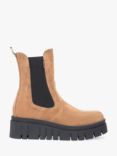 NeroGiardini Suede Wedge Chelsea Boots, Brown