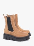 NeroGiardini Suede Wedge Chelsea Boots, Brown