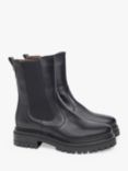 NeroGiardini Leather Zip Chelsea Boots, Black