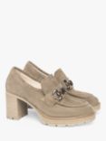 NeroGiardini Suede Heeled Loafers, Brown