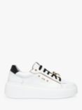 NeroGiardini Leather Jewel Platform Trainers, White