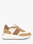 NeroGiardini Leather Suede Studded Platform Trainers, Brown