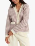 Chinti & Parker Freya Wool Cashmere Cardigan, Cream/Multi