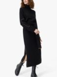 Chinti & Parker Amelia Wool Cashmere Jumper Dress, Black/Soft Camel