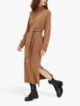 Chinti & Parker Amelia Wool Cashmere Jumper Dress, Soft Camel/Cream