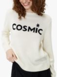 Chinti & Parker Cosmic Wool Cashmere Jumper, Cream/Black