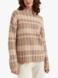 Chinti & Parker Dora Stripe Wool Cashmere Jumper, Cream/Multi