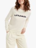 Chinti & Parker Little Miss Elbow Patches Wool Cashmere Jumper, Cream