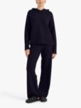 Chinti & Parker Oversized Cashmere Hoodie, Navy