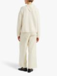 Chinti & Parker Asymmetric Roll Neck Cashmere Jumper, Cream