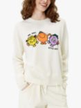 Chinti & Parker Mr Men Little Miss Wool Cashmere Blend Jumper, Cream/Multi