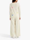 Chinti & Parker Stars Wool Cashmere Blend Jumper, Cream/Multi