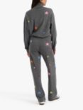 Chinti & Parker Star Roll Neck Wool Cashmere Jumper, Grey Marl/Multi