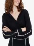 Chinti & Parker Jeanne Merino Wool Jumper, Black/Cream