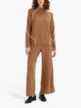 Chinti & Parker Jeanne Wool Cashmere Jumper, Soft Camel/Cream