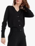 Chinti & Parker V-Neck Merino Wool Cardigan, Black