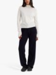 Chinti & Parker Roll Neck Merino Wool Jumper, Cream