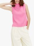 Chinti & Parker Funnel Neck Cashmere Tank Top, Nancy Pink