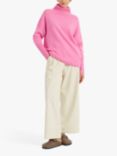 Chinti & Parker Roll Neck Cashmere Jumper, Nancy Pink