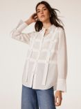 Mint Velvet Button Detail Shirt, Ivory