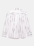 Mint Velvet Asymmetric Stripe Shirt, White/Multi