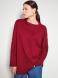 Monsoon Beth Button Detail Jumper, Red