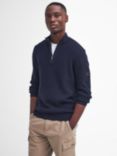 Barbour International Crawley Wool Blend Half Zip Jumper, Navy