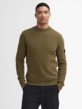 Barbour International Crawley Crew Neck Jumper, Bleached Olive