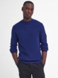 Barbour International Crawley Wool Blend Crew Neck Jumper, Royal Blue