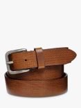 Geox Men's Printed Leather Belt, Rust